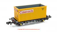 RT-PFA001-B Revolution Trains PFA 2 Axle Container Flat Triple Pack - Cawoods Yellow